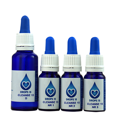 DROPS 15 energetic drops infoceuticals CLEANSE 15 treatment: A purification treatment that supports the body during detoxification processes. DROPS 15 treatments: energetic CLEANSE 15 treatment supports the body during detoxification